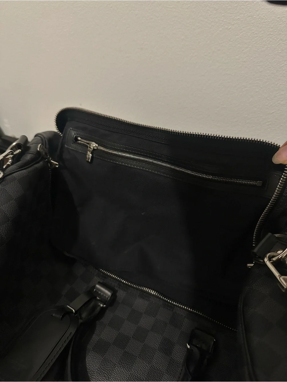 Louis Vuitton Keepall Bandoulière 55 in Black Damier Graphite Canvas
